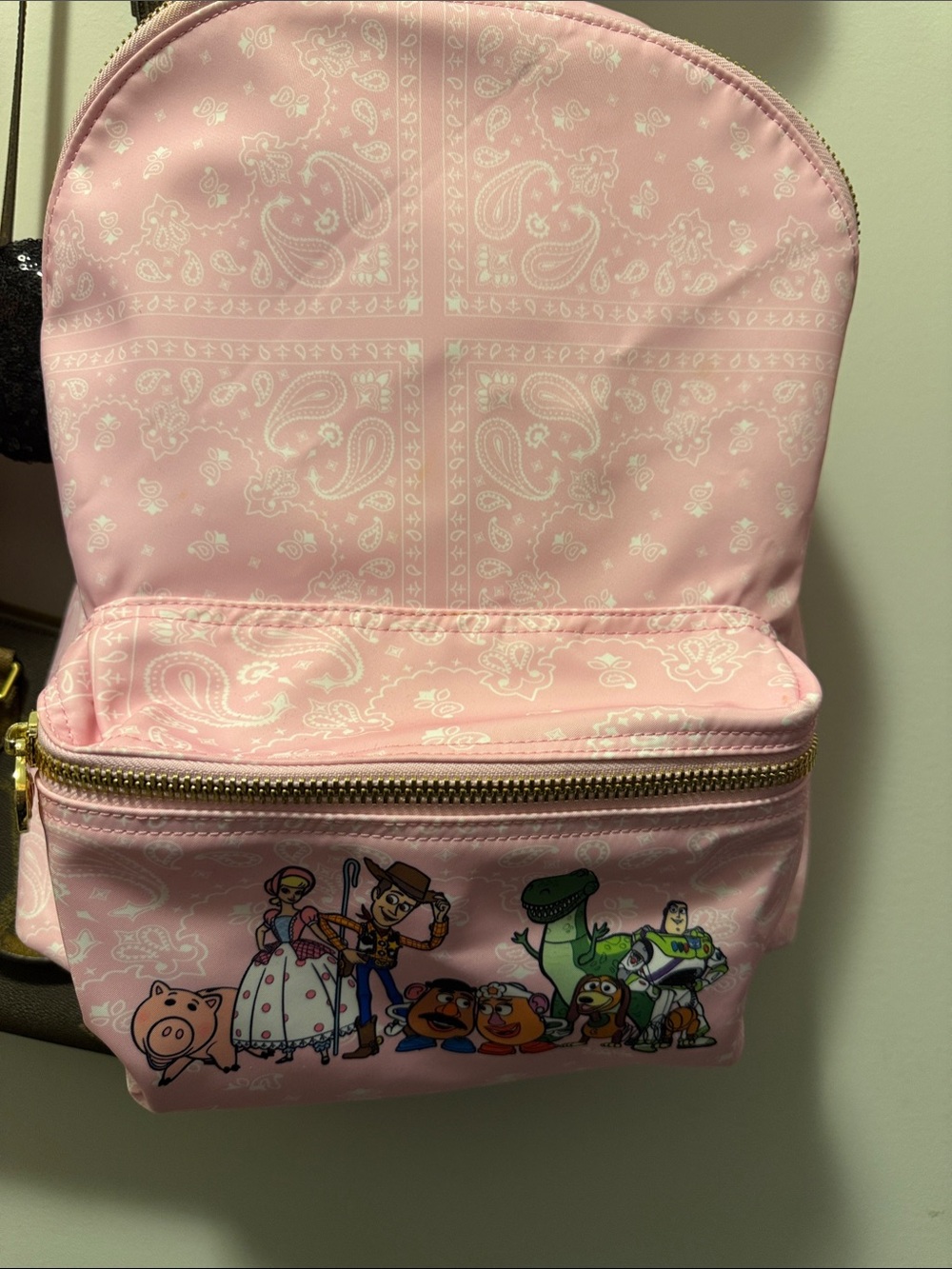 Stoney Clover Lane Pink Backpack with Toy Story Characters